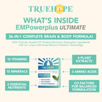 Truehope EMPowerplus Ultimate Strength | Most Effective Brain, Energy & Focus Supplement | 1000% Better Absorption | Backed by 37 Research Studies & 28 Years of Success | 30 Day Supply