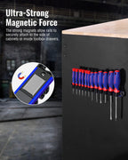 WORKPRO Magnetic Screwdriver and Wrench Organizer Set, 12-Slot Tool Holder