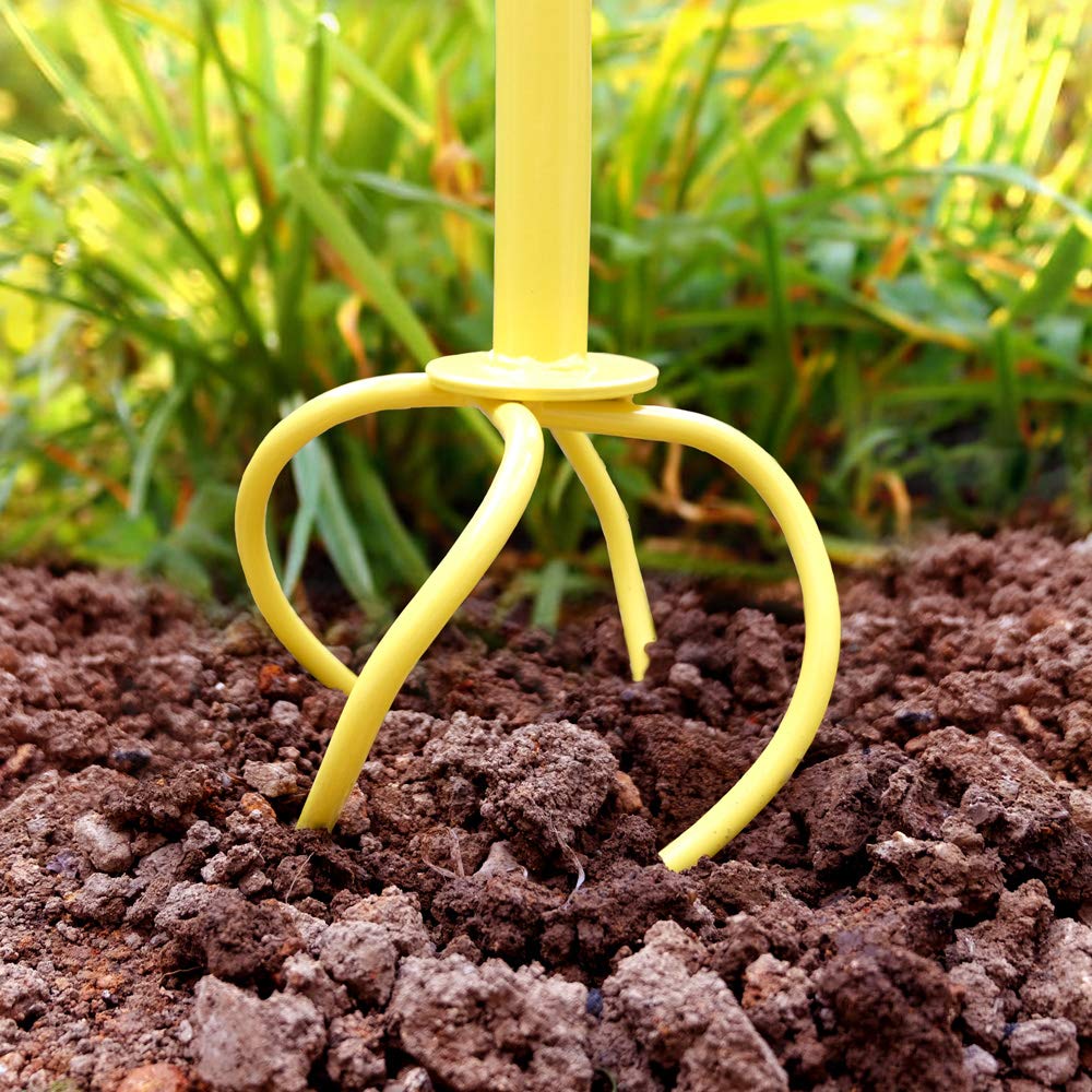 Altdorff Hand Tiller for Gardening, Garden Claw Manual Tiller with Ergomomic Handle, Steel Cultivator Tiller Lawn Aerator Tool Soil Lossener for Gardening Bed and Plant Box
