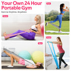 Resistance Bands for Working Out, Exercise Bands for Physical Therapy, Stretch, Recovery, Pilates, Rehab, Strength Training and Yoga Starter Set