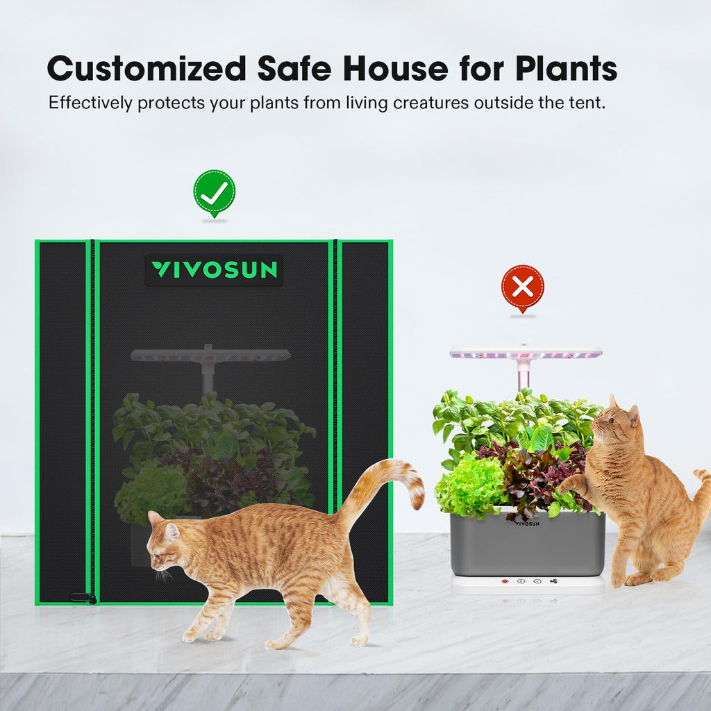 VIVOSUN Small Grow Tent for Aerogarden 20"x14"x21" Mylar Tent