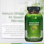 Irwin Naturals Immuno-Shield All Season Wellness for Body's Natural Defense System - 100 Liquid Softgels (2 Pack)