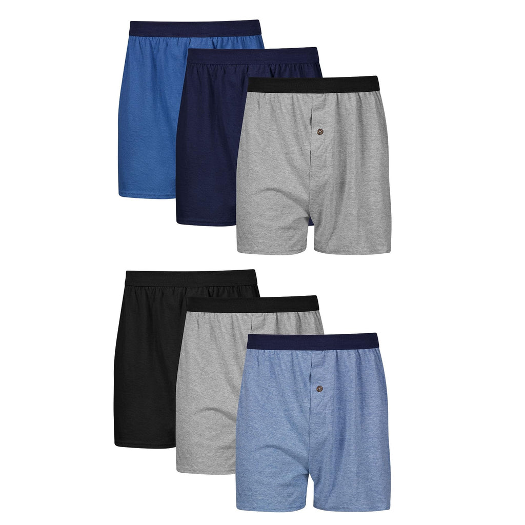 Hanes Mens Boxers, Cotton Knit Comfortable Underwear, Moisture-wicking 5-pack Boxer-shorts, Assorted - 5 Pack, Medium US