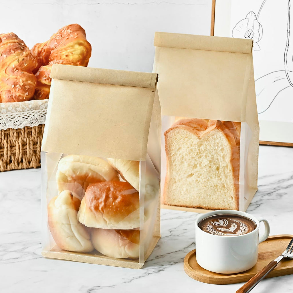 Ohuimrt Bread Bags For Homemade Breads, 100 PCS, 11 x 5.1 x 3.9 Inches