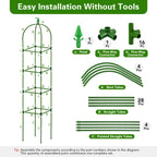 2 Pack Garden Obelisk Trellis for Climbing Plants, 72" Metal Rustproof Rose Trellis, Tower Potted Cages Plant Support for Flowers/Vegetables/Vines, Indoor Outdoor Garden Patio