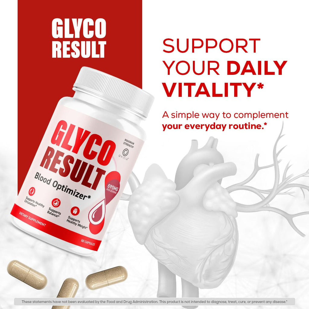 (2 Pack) Glyco Result Capsules - Official GlycoResult Pills Advanced Support for Maximum Strength, All Natural Ingredients Premium Vitamins for Overal Health & Wellness, 120 Capsules for 2 Months