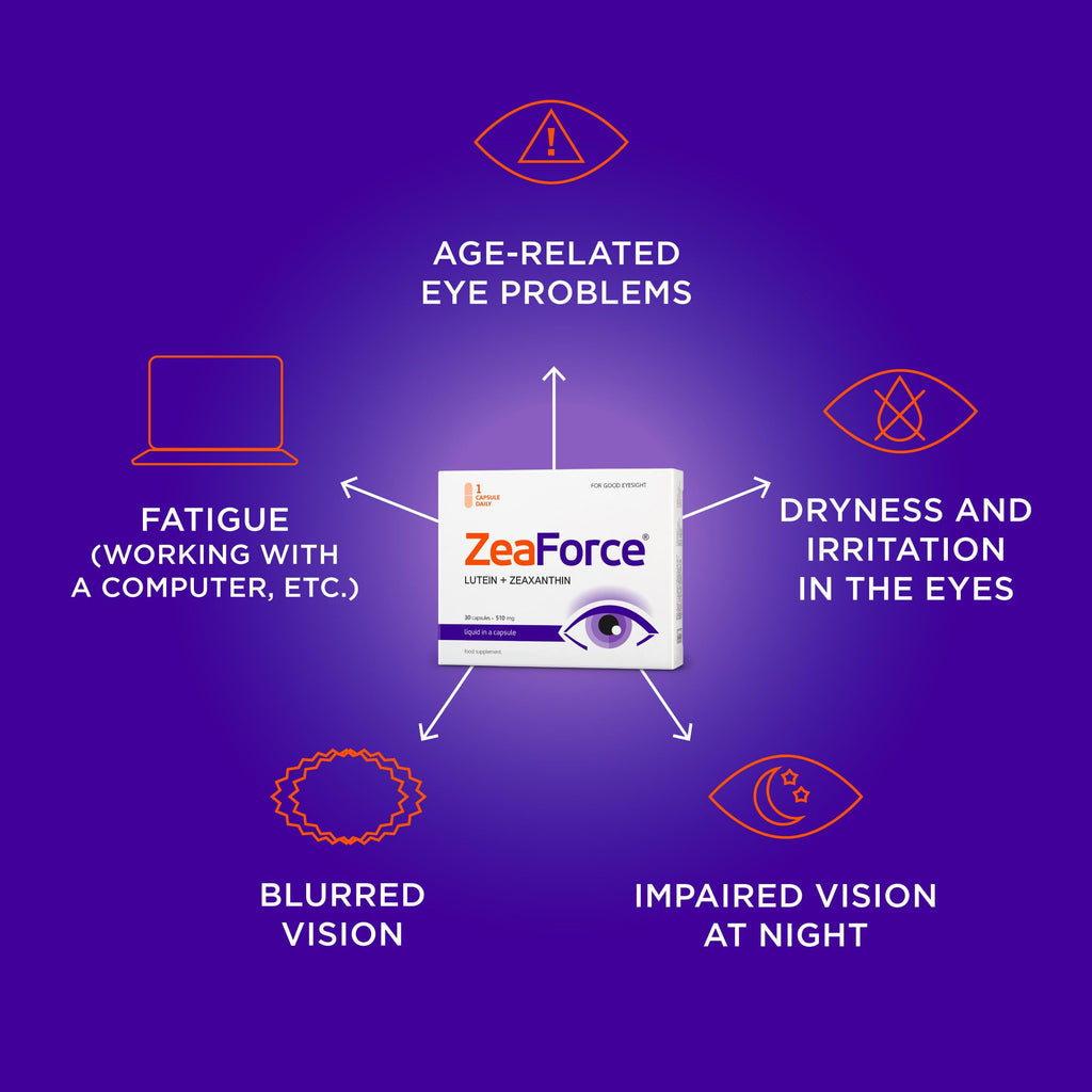 ZeaForce - Excellent Vision with 1 Capsule/Day. Concentrated Composition. Multidirectional Action. Liquid Formula for Complete Absorption and Faster Effect. Laboratory Tested. (3 Month Supply)