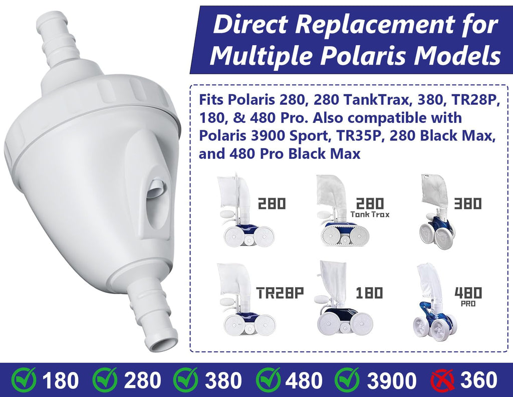 Upgraded G52 Backup Valve Replacement for Polaris Pool Cleaner Parts,Compatible with Polaris 180/280 & 280 TankTrax /380/480 Pro/3900 Sport/TR35P, Advanced Materials,Built to Last