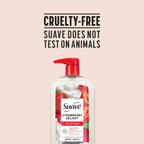 Suave Strawberry Delight Uplifting Body Wash, Formulated with Glycerin and Vitamin E for Hydrating and Gently Cleansing Skin, 30 oz pump, 4 Pack