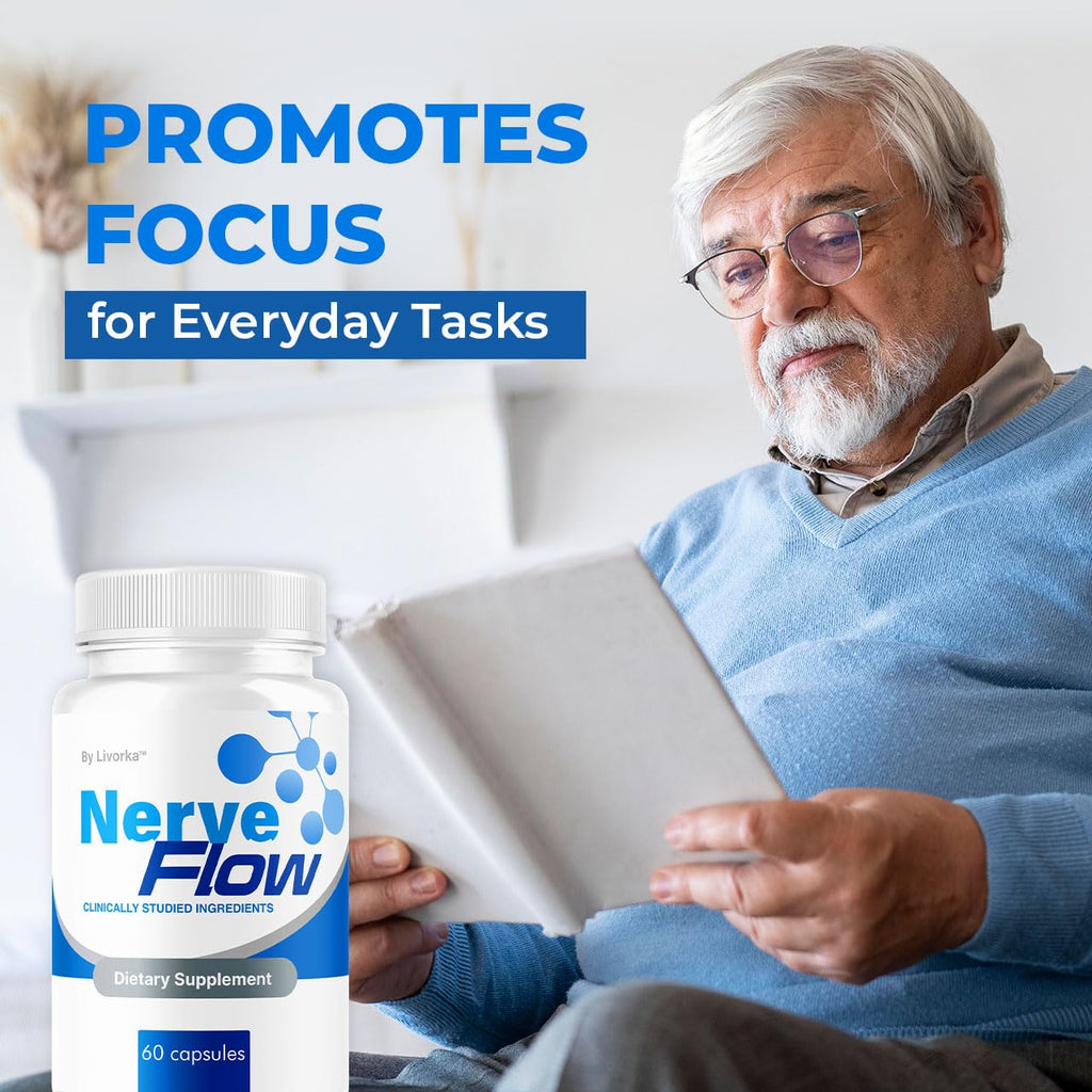 (5 Pack) Nerve Flow - Official NerveFlow Advanced Nerve Support Pills, Nerve Flow Supplement Capsules, NerveFlow Natural Pills Maximum Strength Multivitamin Advanced Formula, 300 Capsules For 5 Months