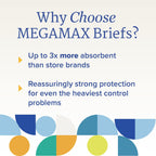 NorthShore MegaMax Adult Overnight Diapers, 12-Hour Tab-Style, Medium, 40 Count Case, White, 32-44 inches, Unisex Incontinence Underwear