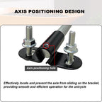 Wheelbarrow Axle Bracket Set, Compatible with 5/8" Hole Wheelbarrow Axles Heavy-Duty Wheelbarrows Spare Parts 10 inch Wheelbarrows axles and 3.3 x 2.1 inch Brackets, Bolts and Nuts and POM spacers