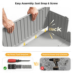 CAMMOO Hot Tub Steps - Double-Decker Large Storage & Snap-Together Assembly, Fully Sealed Spa Steps with Non-Slip Wider Step, Hot Tub Stairs, Outdoor/Indoor, Grey-White