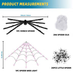 200" Halloween Decorations Light Up Spider Web with 250 LED Lights Decor.