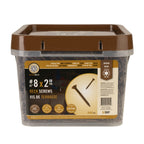 Nuvo Iron Deck Screws #8 x 2'' - 4000 Count, Brown