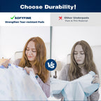 SOFYFINE Biggest Chucks Disposable 57"x36" Tear Resistant 215 Gram Heavy Duty Adults Incontinence Bed Pads, 5XL Extra Large Thicken Puppy Pee Pad, 10X Absorbency 360 Lb Transfer[10 Pads]