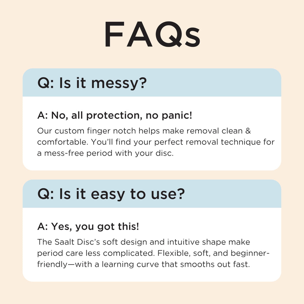 Saalt Menstrual Disc - Soft, Flexible, Reusable Medical-Grade Silicone - Wear 12 Hours - Removal Notch - Two Sizes - Menstrual Cup or Tampon Alternative - Made in USA - Lasts 10 Years (Blue, Regular)