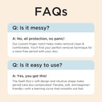 Saalt Menstrual Disc - Soft, Flexible, Reusable Medical-Grade Silicone - Wear 12 Hours - Removal Notch - Two Sizes - Menstrual Cup or Tampon Alternative - Made in USA - Lasts 10 Years (Blue, Regular)