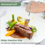 Awaiymi 3 Pack Universal Cuff, Universal Hand Strap for Holding Utensils, Eating Assistance Cuff for Weak Grip & Limited Mobility (3 Different Designs to Suit Various preferences)