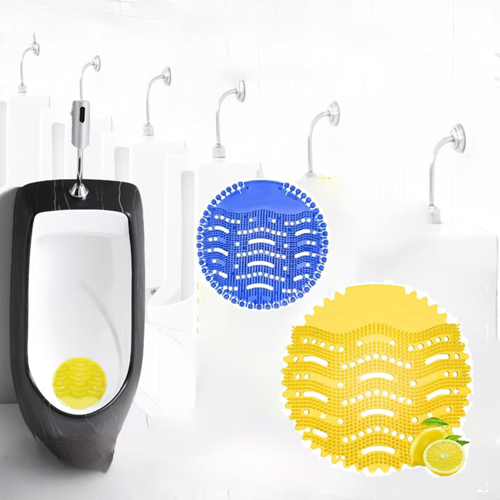12-Pack Urinal Screen Deodorizer Mat, urinal cake 4 Fresh Scents, Anti-Splash Design for Commercial Bathrooms
