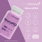LongLifeNutri NeuroPEA (Palmitoylethanolamide + Luteolin 800mg/100mg) – Organic Supplement for Nerve Performance, 180 Vegetarian Capsules, 3-Month Supply, GMP Certified, USA Made