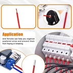 mankk 305 Pcs Wire Ferrules Kits Silver Plated Copper Crimp Terminal Connector 8 Sizes AWG (1/0 2/0 2 4 6 8 10 12) Sleeves Insulated Cord Pin End Terminal