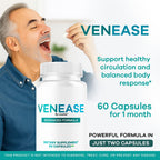 (2 Pack) Venease Capsules - Official Venease Pills Premium Supplement Support Advanced Formula All Natural for Vein Wellness & Health Multivitamin Pure Formula Reviews, 120 Capsules for 2 Months