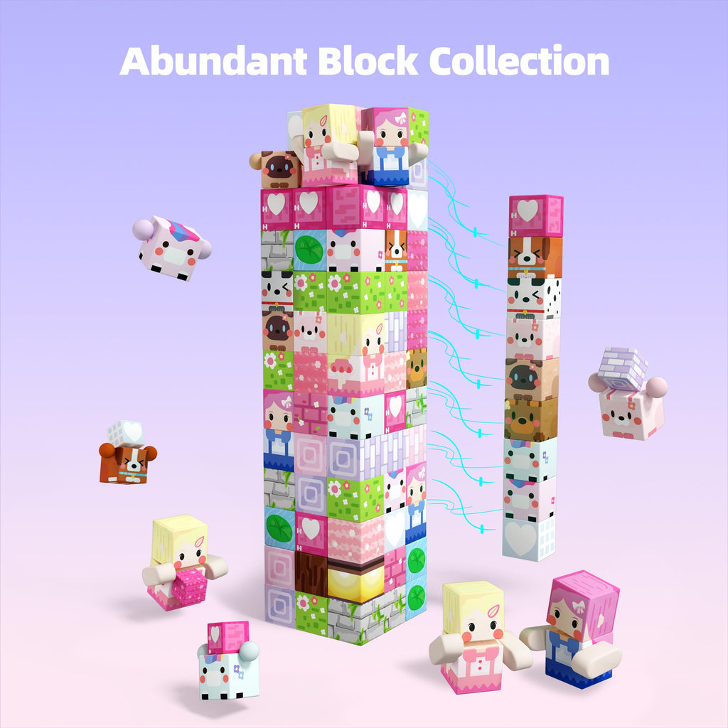GobiDex Magnetic Blocks Kid Building Toys for 3+ Years Old Girls, STEM Sensory Gifts for Princess, Kids Magnets Build MagWonder World Game for Toddler