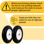 MZREXN 14.5" Flat-Free Wheelbarrow Tire and Wheel 4.00-8" Solid Tire
