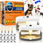 2 Pack Flea Traps for Inside Your Home, Indoor Flea Traps with 8 Sticky Pads, Flea Monitoring Trap for Home, Sticky Insect Catcher for Fleas, Moths & Gnats