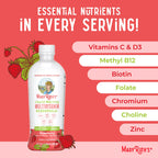 MaryRuth's Liquid Morning Multivitamin Essentials+ | Vitamin A C D E B6 B12 K2 Biotin Zinc | Mens Womens Multivitamin | Immune Support | Beauty | Sugar Free | Vitamins for Ages 1+ | Vegan | 32 Fl Oz