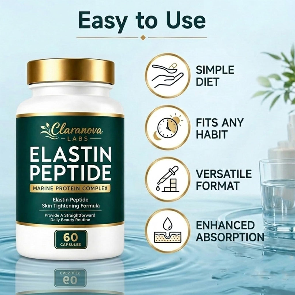 Keikeyo Elastin Peptides, Elastin Peptide Skin Tightening Formula, Marine Protein Complex, Daily Nutritional Support for Skin 60 Count (1pcs, 1)