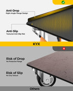 KYX Furniture Dolly, Furniture Movers with 5 Wheels,Carbon Steel Panel Heavy Duty Dolly, Furniture Lifter with 360° Rotatable Silent Rubber Universal Wheels, Max Load 4000LBS(6.9x6.9 in)
