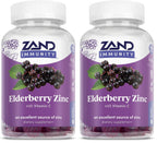 ZAND Elderberry Zinc Immunity Gummies with Vitamin C | Year-Round Immune Support for Children & Adults | 60ct, 30 Serv. (Pack of 2)