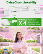 Sunco 4 Pack 3FT LED Grow Light, Full Spectrum, 30W