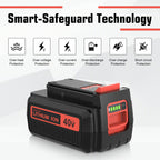 2Pack 40V 3.6Ah Replacement Battery and Charger for Black and Decker 40V Battery Lithium LBX2040 LBXR36 LBXR2036 LST540 LCS1240 LBX1540 Compatible with Black Decker 40V String Trimmer Tool(3Pack)
