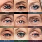 PRIME PROMETICS PrimeEyes Glide Eyeliner for Mature Women – Water-Resistant, Long-Stay and Mess-Proof – Gel Cream Texture, Discreet Sharpener and Effective Smudger (Wood (brown))