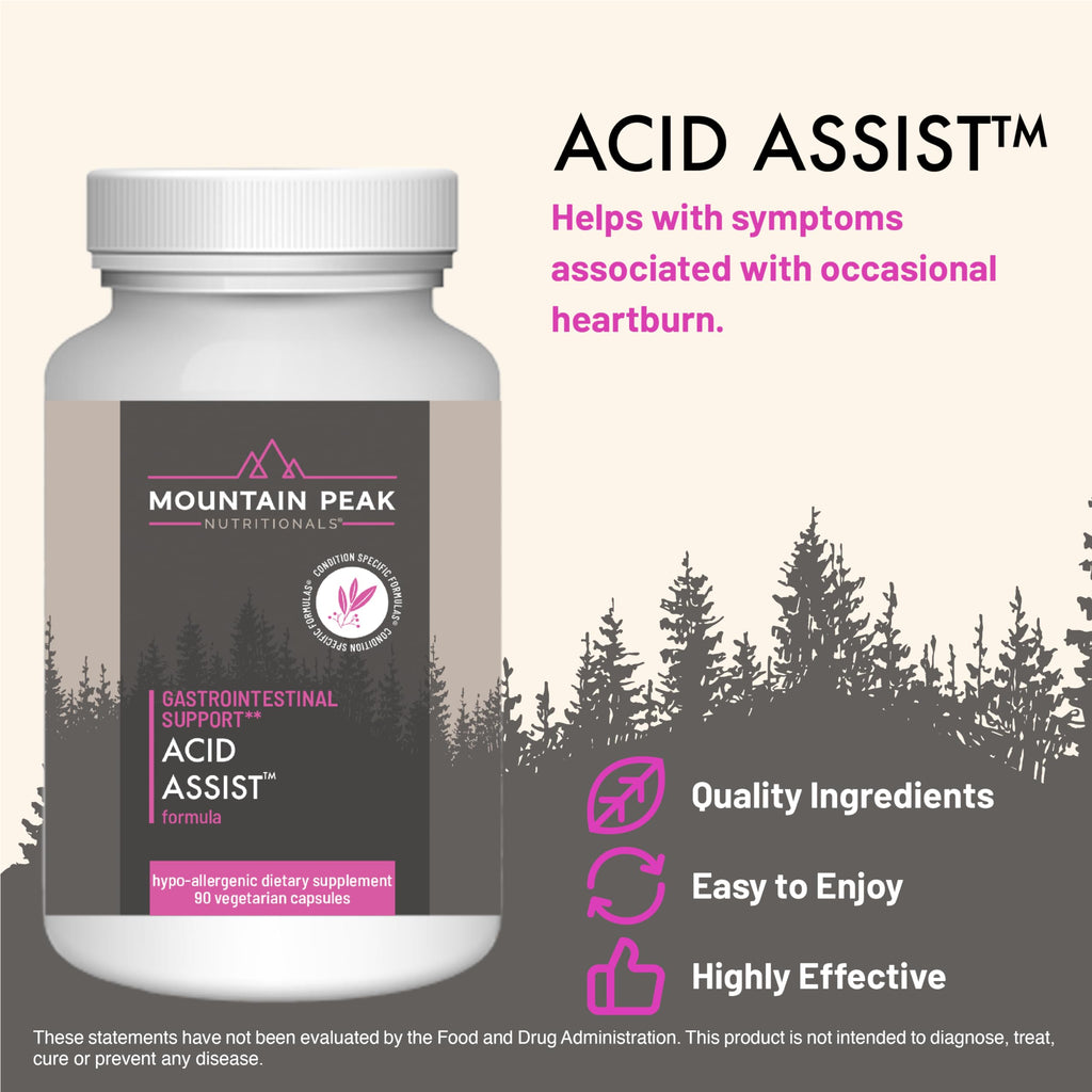 Mountain Peak Nutritionals Acid Assist Formula Heartburn Relief 90ct