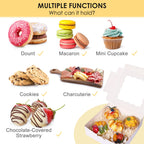 Moretoes 30pcs Bakery Boxes, 8x8x2.5 Cookie Boxes with Window, White Treat Containers for Donuts, Chocolate Strawberries, Pie, Birthday Party, Mother's Day, Weddings
