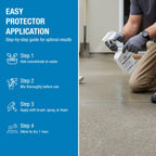 Rain Guard Concrete Sealer Spray 16 oz | Ready to Use | Natural Finish | Deep Penetrating Protection Against Water and Salt Damage for All Concrete Surfaces | Silane/Siloxane Waterproofer