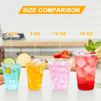 BYSNOW 7 oz Clear Plastic Cups, 500 Count Bulk, PP Clear Plastic Cups for Party with Higher Heat Resistance, Suit for Hot Beverages, Soda, Juice (7oz 500count)