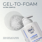 RoC Barrier Renew Gel to Foam Non Drying Foaming Facial Cleanser to Hydrate Skin, facial cleanser for sensitive skin, 12 Ounces