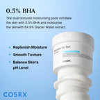 COSRX Moisture Up Pads 70 Sheets, BHA, Gentle Daily Exfoliant for Sensitive Skin, Preventing Breakouts, Moisturizing, Nourishing, Blemish Care, Korean Skin Care