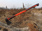 Chopping Axe, Hand Axe, Camp Hatchet for Splitting Kindling and Chopping Branches, Wood Chopping Axe 5.5 lb with 36-in Fiberglass Handle