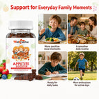 Wellcatcher Appetite Booster Gummies for Kids Adults: Picky Eater Vitamins Support Eat More Height Growth Gut Health & Nutritional Balance with Bromelain Hawthorn Zinc, Sugar Free 60CT