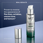 No7 Future Renew Damage Reversal Night Serum - Anti-Aging Peptides Serum for Face - Formulated with Hyaluronic Acid & Niacinamide to Help Reverse Visible Signs of Skin Damage Overnight (0.84 Fl Oz)