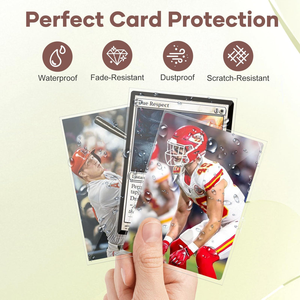 3000 Counts Card Sleeves, Clear Penny Sleeves for Trading Cards, Baseball Card Sleeves, Soft Trading Cards Sleeve Fit for MTG, TCG, Baseball Cards, Football Cards, Game Cards