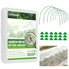 36 Pack Garden Hoops with 10x20 Ft Netting for Raised Beds, 18 Clips