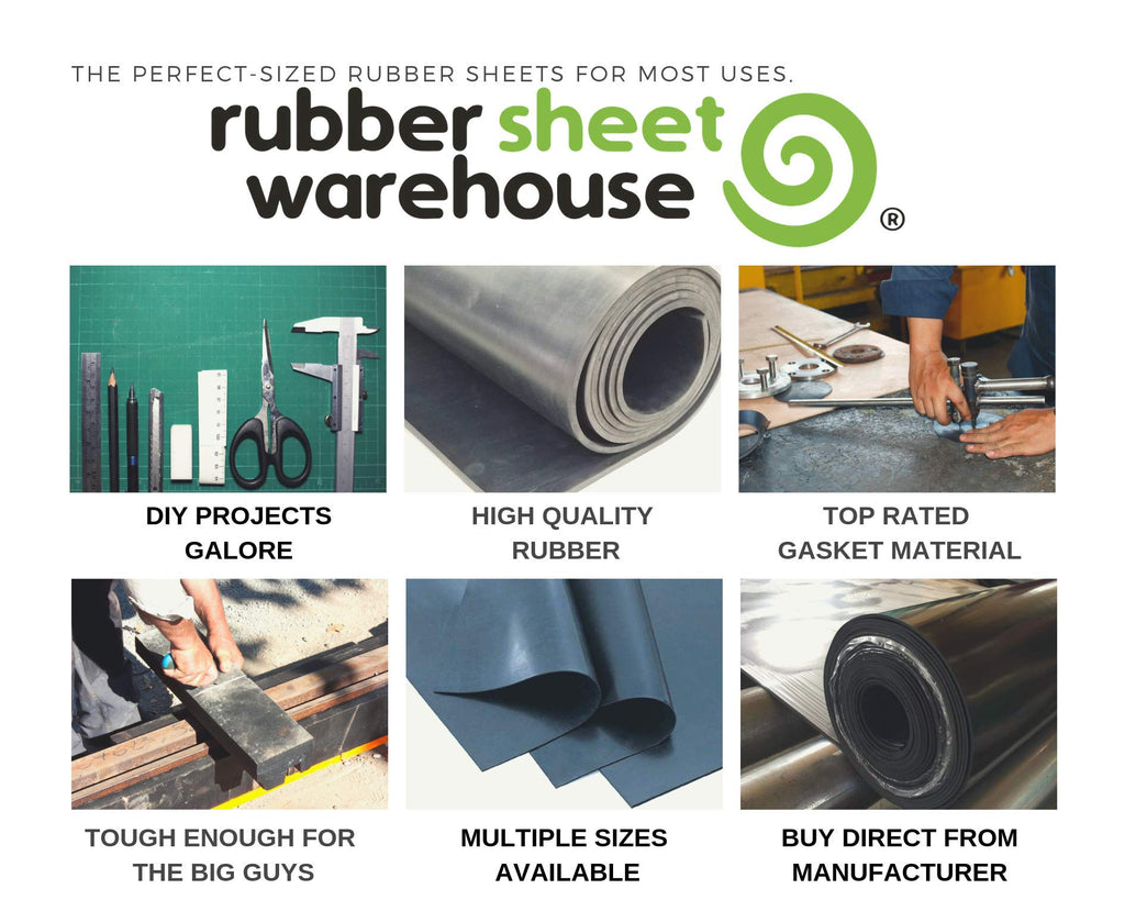 Neoprene Rubber Sheet, Rolls, Strips 3/32" (.093") Thick x 10" Wide x 10' Long Solid Rubber