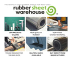 Neoprene Rubber Sheet, Rolls, Strips 3/32" (.093") Thick x 10" Wide x 10' Long Solid Rubber
